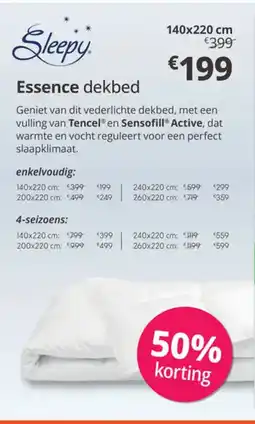 Sleepworld Essence dekbed aanbieding
