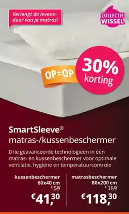 Sleepworld Smartsleeve matras / kussenbeschermer aanbieding