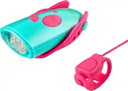 Krëfel Mini fietsbel en fietslichtje - Turquoise aanbieding