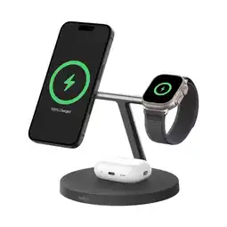 Krëfel 3-in-1 draadloze Qi2-laadstand - 15W - Zwart aanbieding