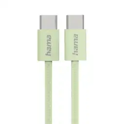 Krëfel Oplaadkabel Fabric, USB-C - USB-C, 1m, nylon, Groen aanbieding