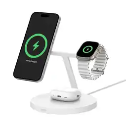 Krëfel 3-in-1 draadloze Qi2-laadstand - 15W - Wit aanbieding