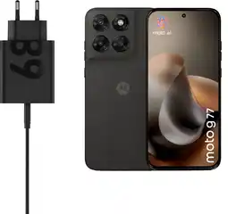 Krëfel Bundel: Moto G77 256 GB - Zwart + Oplader 68W aanbieding