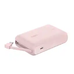 Krëfel Powerbank 10.000 mAh met geïntegreerde kabel - Roze aanbieding