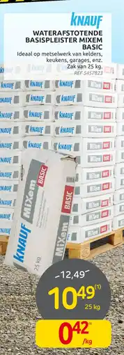 Brico Knauf Waterafstotende Basispleister Mixem Basic aanbieding