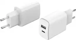 Krëfel 20 W netstroomlader USB A en USB C - Wit aanbieding
