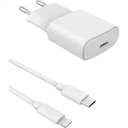 Krëfel USB C netstroomlader 20 W + Lightning kabel - Wit aanbieding