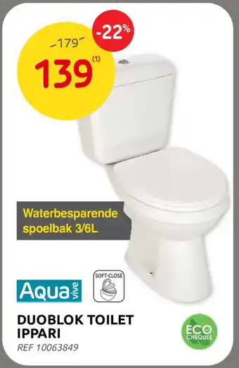 Brico Duoblok Toilet Ippari aanbieding