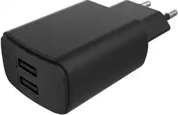 Krëfel Netstroomlader 2x USB A 2,4 A - Zwart aanbieding