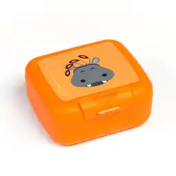 Krëfel Amuse Plus Clip Snackbox Animal Carnival oranje 11x8x4cm aanbieding