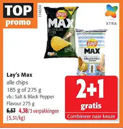 Colruyt Lay’s Max Salt & Black Pepper Flavour aanbieding