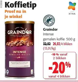 Colruyt Graindor Intense gemalen koffie aanbieding