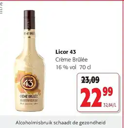 Colruyt Licor 43 Crème Brûlée 16 % vol aanbieding