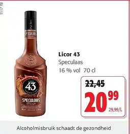 Colruyt Licor 43 Speculaas 16 % vol aanbieding