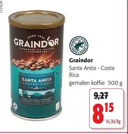 Colruyt raindor Santa Anita - Costa Rica gemalen koffie aanbieding