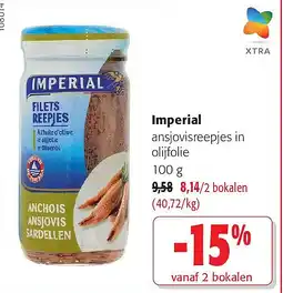 Colruyt Imperial ansjovisreepjes in olijfolie aanbieding