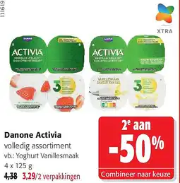 Colruyt Danone Activia Yoghurt Vanillesmaak aanbieding