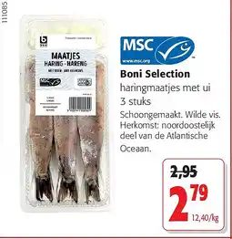Colruyt Boni Selection haringmaatjes met ui 3 stuks aanbieding