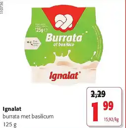 Colruyt Ignalat burrata met basilicum aanbieding