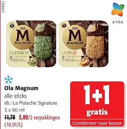 Colruyt Ola Magnum La Pistache Signature aanbieding
