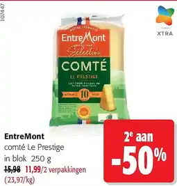 Colruyt EntreMont comté Le Prestige in blok aanbieding