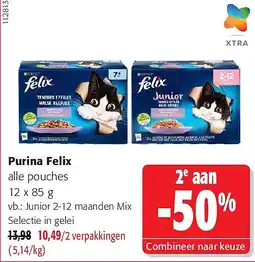 Colruyt Purina Felix Junior 2-12 maanden Mix Selectie in gelei aanbieding