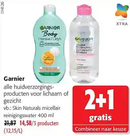 Colruyt Garnier Skin Naturals micellair reinigingswater aanbieding