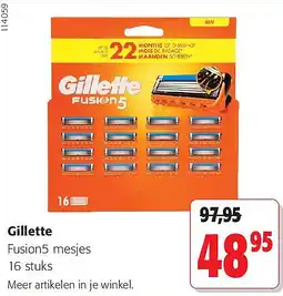 Colruyt Gillette Fusion5 mesjes 16 stuks aanbieding