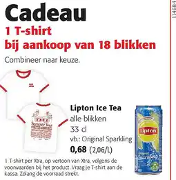 Colruyt Lipton Ice Tea Original Sparkling aanbieding