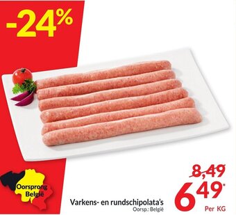 Intermarché Varkens- en rundschipolata's aanbieding