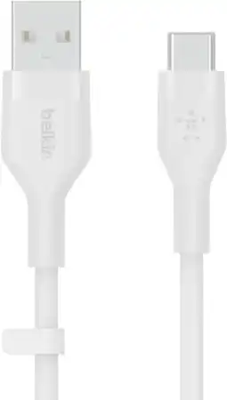 Krëfel BOOST↑CHARGE Flex USB C naar USB A-kabel - 2 m. - Wit aanbieding