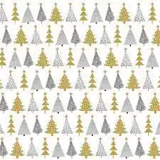 Krëfel Servetten Christmas Tree Silver Gold aanbieding