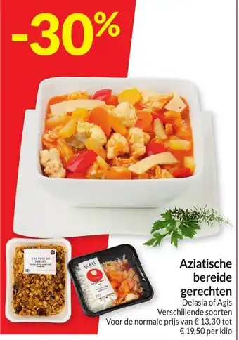 Aziatische bereide gerechten