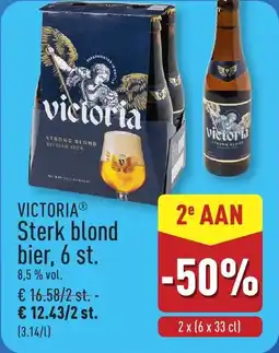 ALDI Victoria Sterk Blond Bier aanbieding