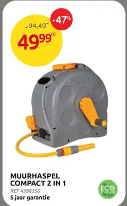 Brico Muurhaspel compact 2 in 1 aanbieding