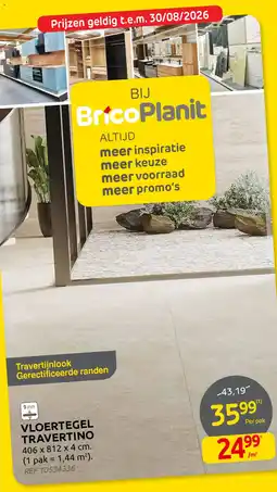 Brico Vloertegel travertino aanbieding