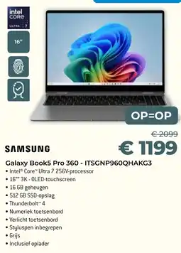 AUVA Samsung Galaxy Book5 Pro 360 - ITSGNP960QHAKG3 aanbieding
