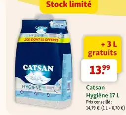 Maxi Zoo Catsan Hygiène 17 L aanbieding
