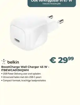 AUVA BoostCharge Wall Charger 45 W - ITBEWCA013KQWH aanbieding