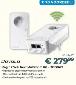 AUVA Magic 2 Wifi Next Multiroom Kit - ITDE8629 aanbieding