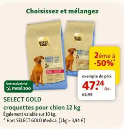 Maxi Zoo Select gold croquettes pour chien 12 kg aanbieding