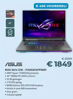 AUVA ROG Strix G16 - ITASG614FPS501 aanbieding
