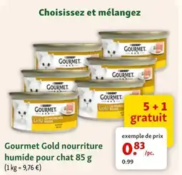 Maxi Zoo Gourmet Gold nourriture humide pour chat 85 g aanbieding