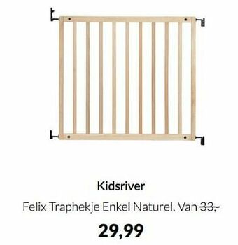 BabyPark Kidsriver felix traphekje enkel naturel aanbieding