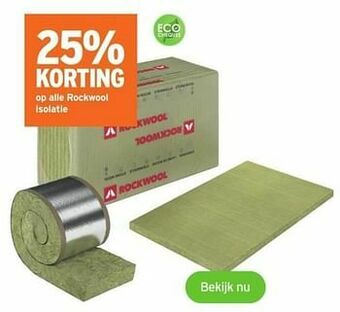 GAMMA 25% korting op alle rockwool isolatie aanbieding
