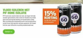 GAMMA 15% korting op alle pif isolatie en accessoires aanbieding