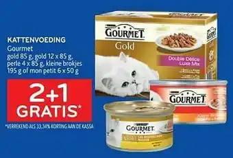 Alvo Kattenvoeding gourmet 2+1 gratis aanbieding