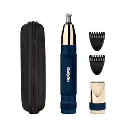 Krëfel Neus-, oor- en wenkbrauwtrimmer Super-X Metal Series Gold&Navy Edition E112 aanbieding