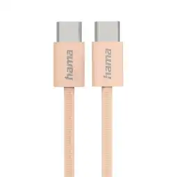 Krëfel Oplaadkabel Fabric, USB-C - USB-C, 1m, nylon, oranje aanbieding