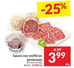 Intermarché Salami met truffel en parmezaan aanbieding